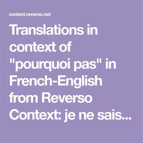 reverso context french to english.